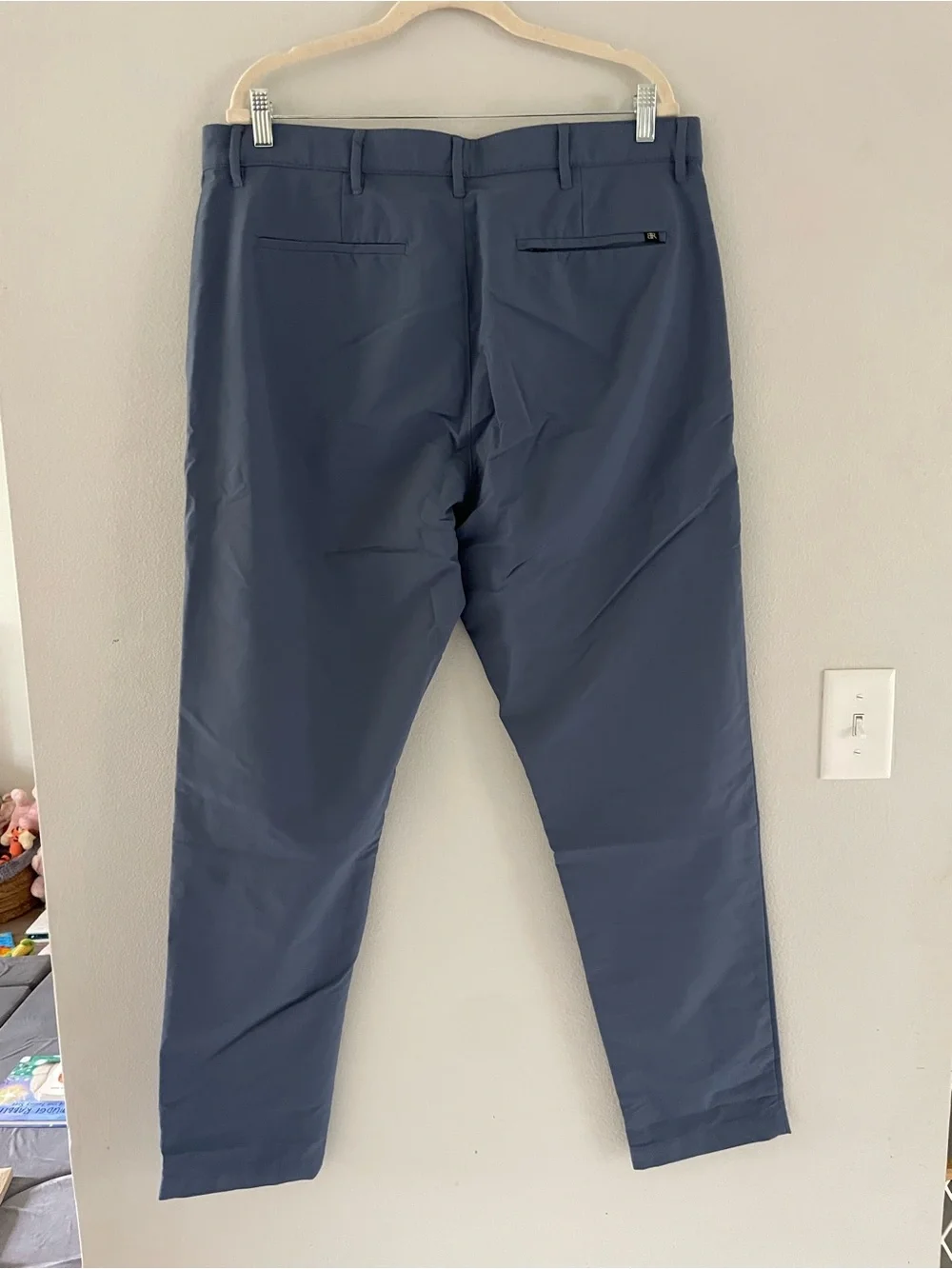 Men's Banana Republic Straight Leg Comfort Stretch Slate Blue Pants